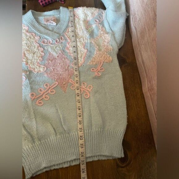 Jocelyn Smith VTG Pastel Goth Sequin Pearl Fairy Kei Cottagecore Sweater Medium‎ - Picture 9 of 12